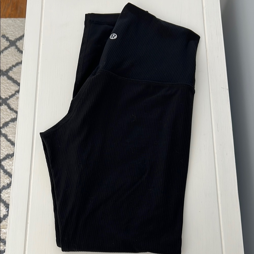 Lululemon Align 25” Black Ribbed Leggings